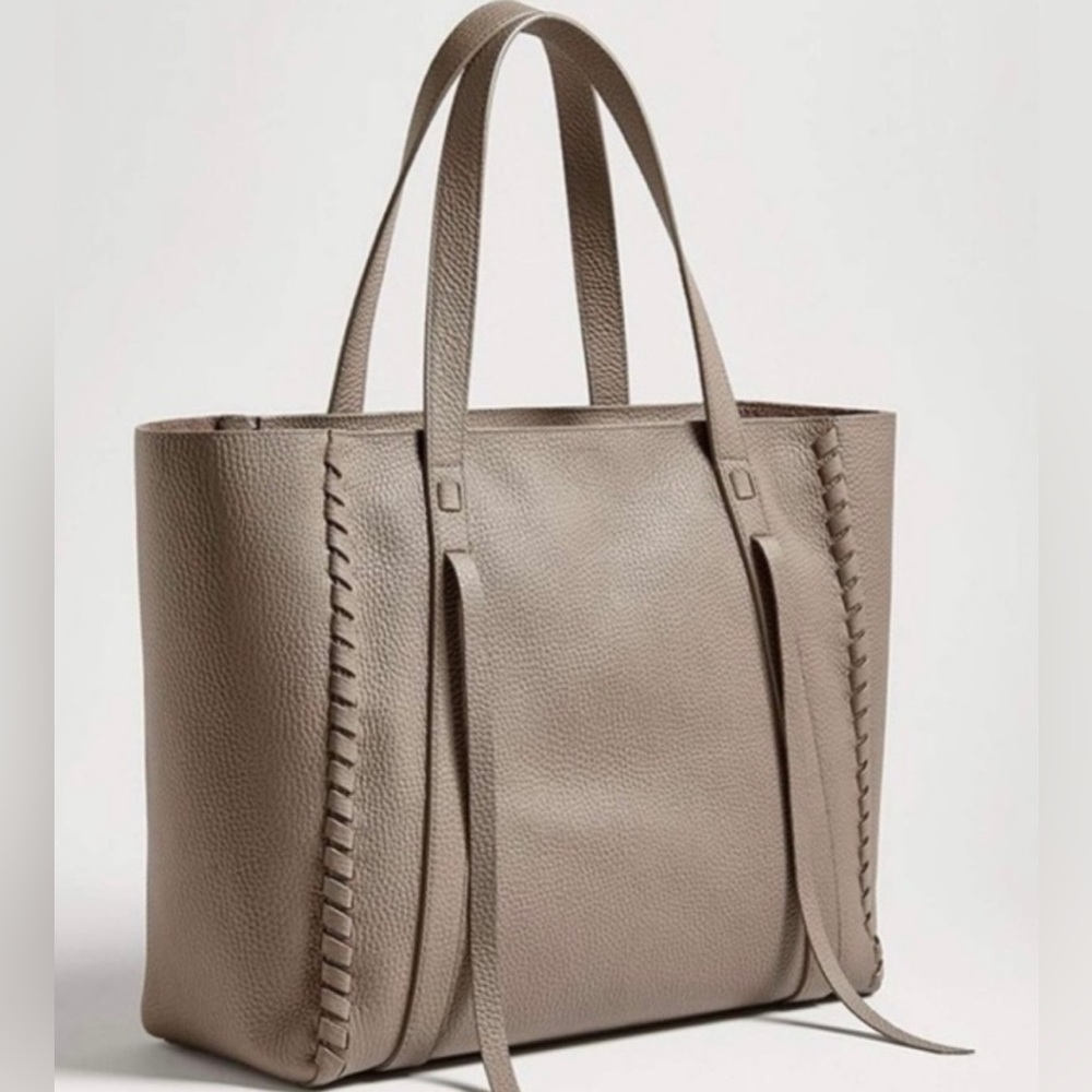 AllSaints Pebbled Leather Tote Bag and Pouch